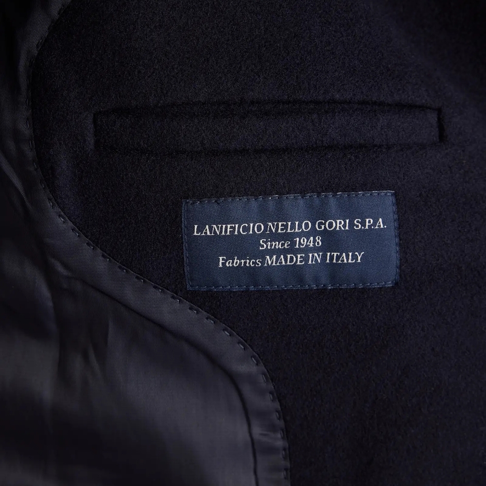 Quince Italian Wool Long Classic Coat. Navy. Small. Perfect Condition. - Picture 14 of 17
